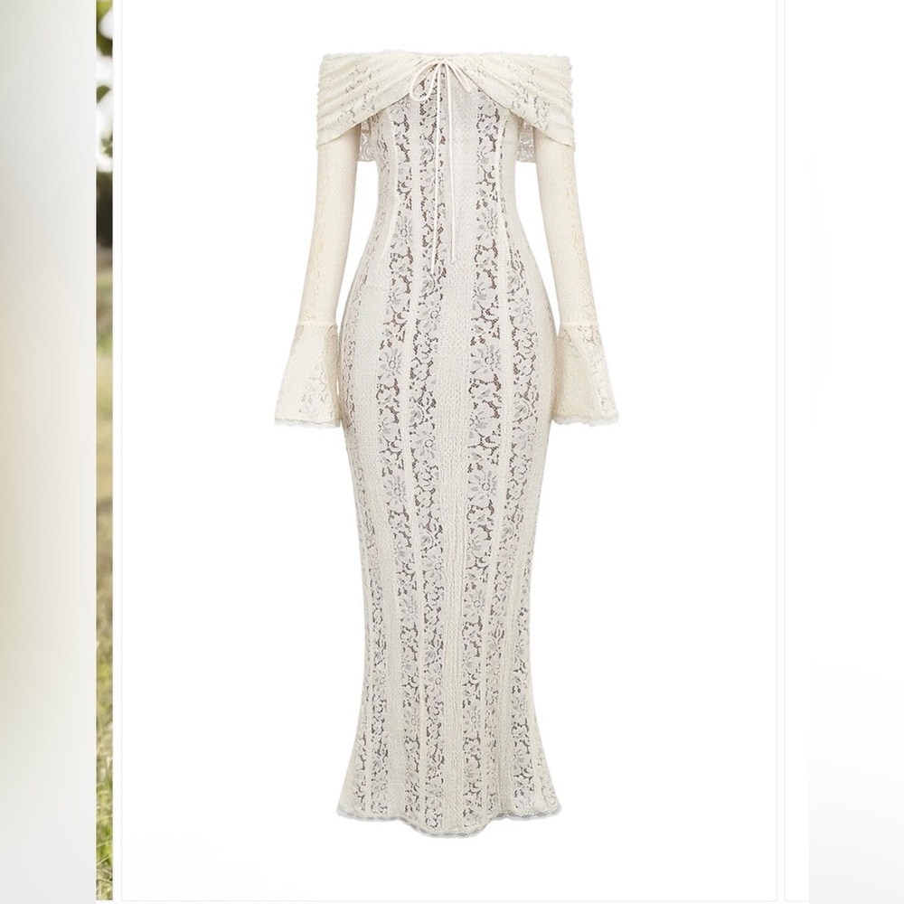 Clarisse Lace Maxi Dress - White